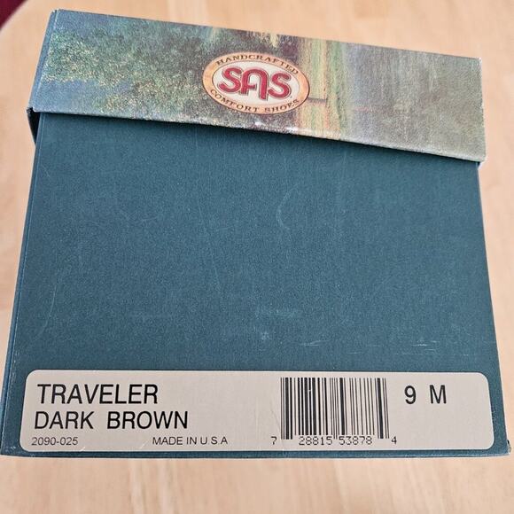 SAS Traveler Athletic Lace Up Shoe - Dark Brown - sz 9M - Missing insoles - Picture 2 of 10